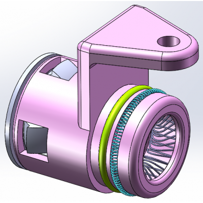 Quick insert triangular spring shielded connector