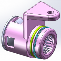 Quick insert triangular spring shielded connector